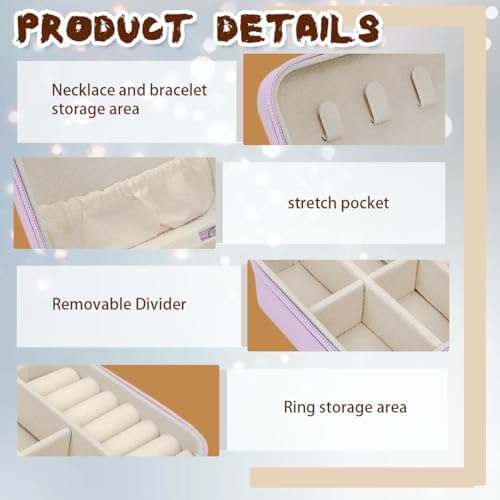24 Pcs Travel Jewelry Box,Portable Leather Jewelry Case Organizer,12