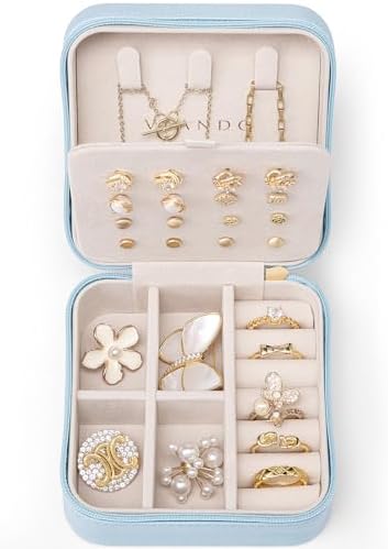 VLANDO Travel Jewelry Case, Bridesmaid Gift for Women - Small Travel