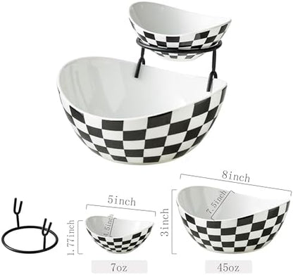 Miamolo Tiered Serving Bowls, Chip and Dip Serving Set, Halloween