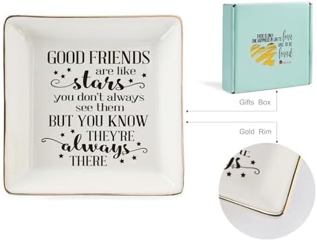 HOME SMILE Good Friends Bestie Birthday Gifts for Women Her Ring