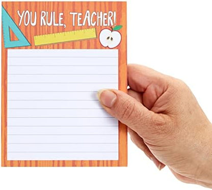 4-Pack Teacher Notepad Sets for Classroom Gifts, Professor