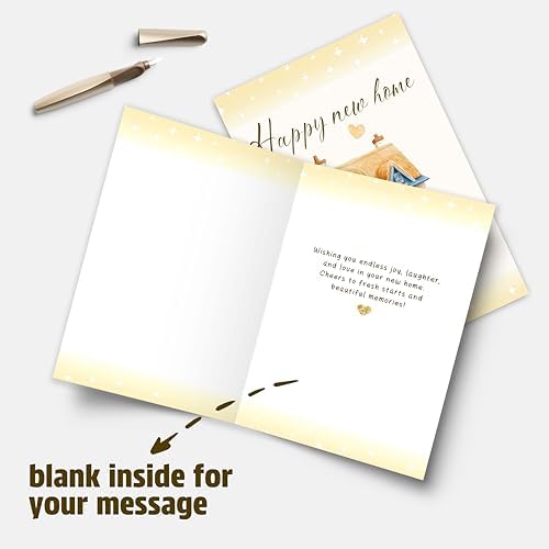 New Home Card, Housewarming Greeting for Women Men, Happy New Home