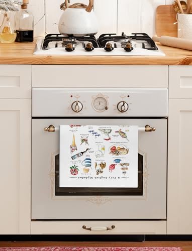A Very English Alphabet Decorative Kitchen Towels - English Gifts for