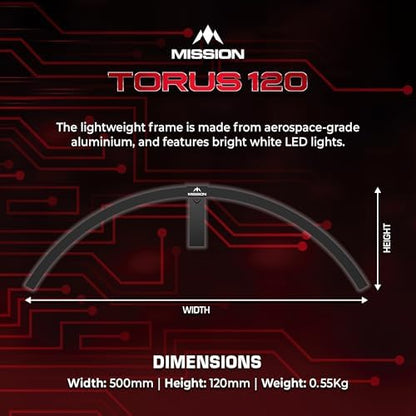 Mission Darts | Torus 120° | Bright White LED | Dart Board Lighting