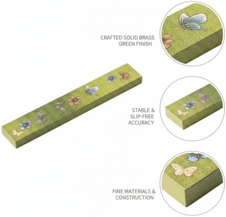 Brass Paperweight and Ruler Set