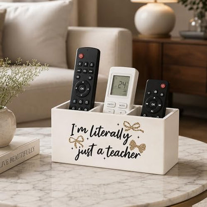 Teacher Appreciation Gifts Wood Pencil Pen Holder for Desk, Back to