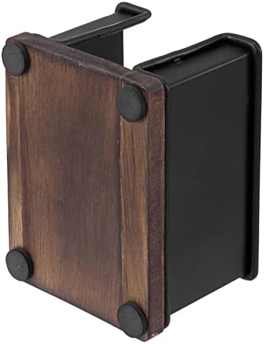 MyGift Black Metal Desk Organizer, 2 Pen Holders & Sticky Note Tray