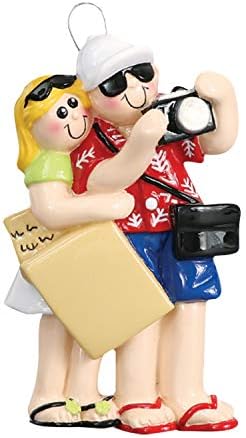 Personalized Our First Christmas Ornament 2026, Travel Vacation Couple