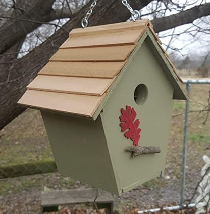 Cabin Bird House - Sage