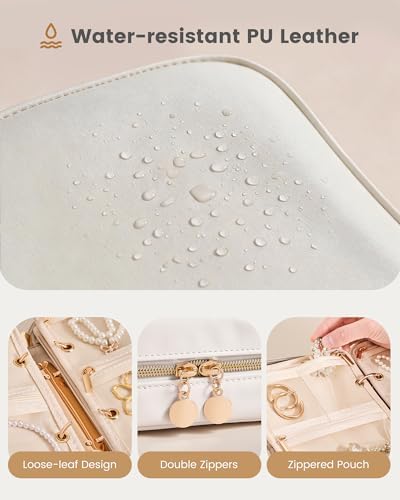 Lolalet Travel Jewelry Case, Large Jewelry Storage Binder Organizer