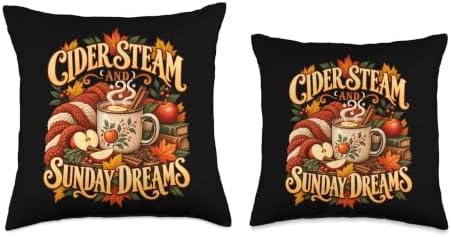 Cider Steam and Sunday Dreams Fall Autumn Throw Pillow