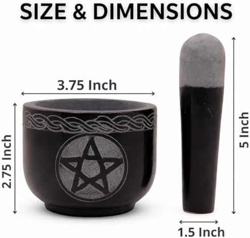 Mortar and Pestle Set, Black