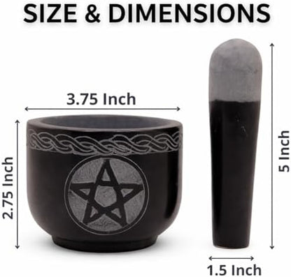 Mortar and Pestle Set, Black