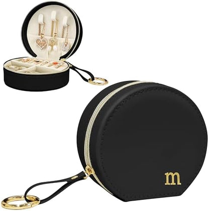 COLLECTIVE HOME Monogram Jewelry Box for Travel - 4.5 Inch Spacious
