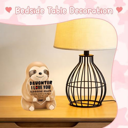 Funny Sloth Figurine Gift for Daughter, Motivation Sentimental Present