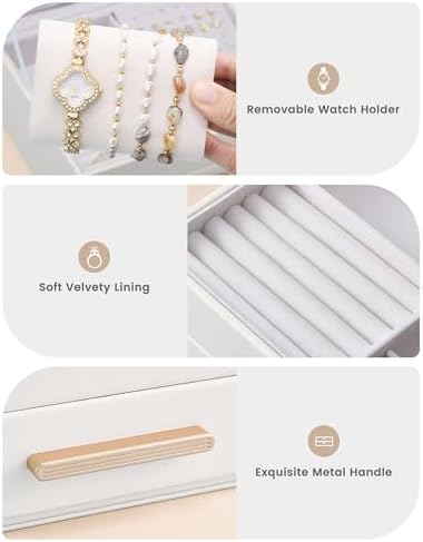 Lolalet 2-Layer Jewelry Box Organizer for Women Girls Room Decor