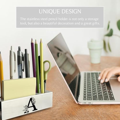 akeke Letter A Monogram Personalized Pencil Holder Gifts for Work