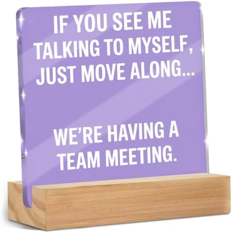Purple Gifts for Women Acrylic Sign, Purple Desk Accessories