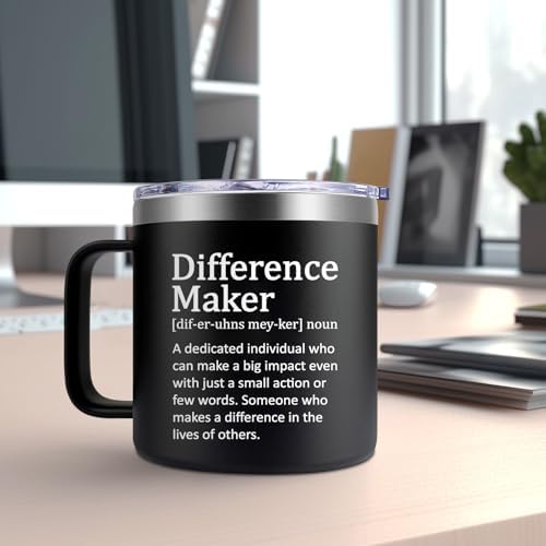 Fufendio Thank You Gifts for Men - Difference Maker Mug 14oz for