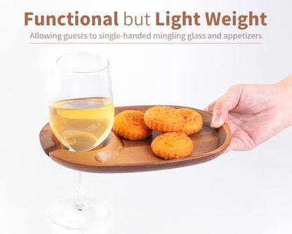 Wine Appetizer Plates, Acacia Mini Cheese Charcuterie Boards