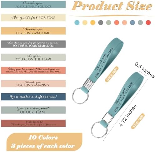Nosiny 30 Pcs Keychain Appreciation Gift Bulk for Employee Coworker