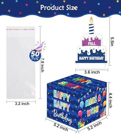 Birthday Money Box for Cash Gift Pull, Surprise Gift Boxes for Money