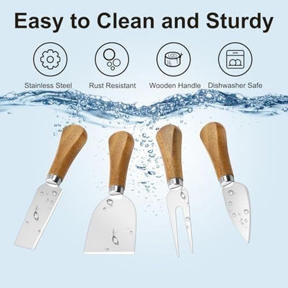 8 Pcs Cheese Knife Set, Cute Cheese Knives for Charcuterie Board