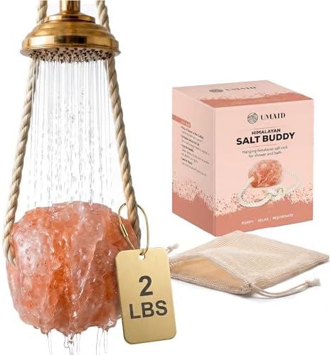 UMAID Himalayan Pink Salt Rock for Shower & Bath – Salt Buddy® 2 lb