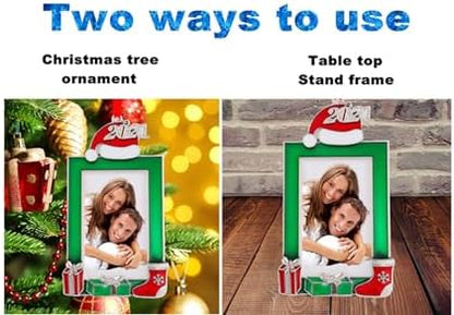 FKOG 2026 Picture Frame Christmas Ornament, Family Senior Sports