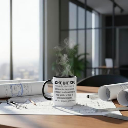 Funny Engineer Definition Gift Ceramic Coffee Mug Tea Cup 11 oz