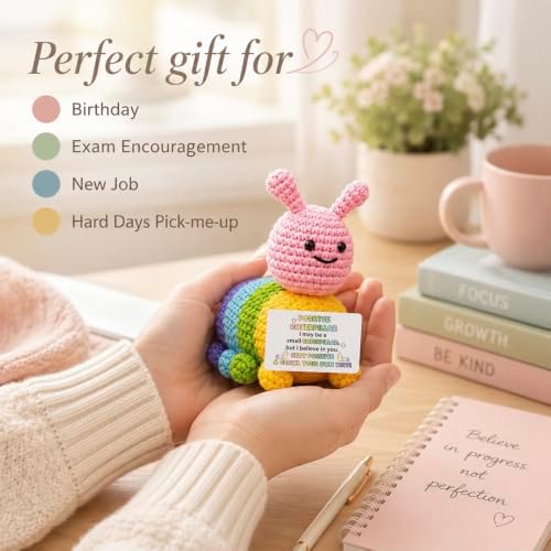 Birthday Gifts for Women Men - Mini Positive Crochet Animals