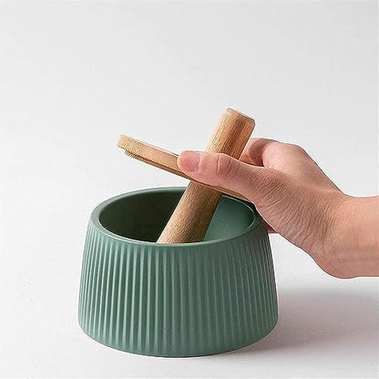 Mortar and Pestle Set Porcelain Set Stoneware Pill Crusher Set