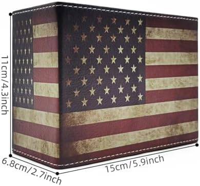 Pen Holder, Rectangle Vintage Pencil Holder with 2 Compartments, PU