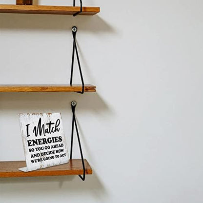 Funny Desk Signs for Women Men Office, Work Humor Decor Cubicle