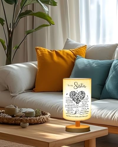 Sisters Gifts from Sister, to Sister Fabric Table Lamp, Wedding Gifts