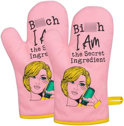 Miracu Funny Kitchen Cooking Oven Mitts, Baking Stuff Baker Gifts for