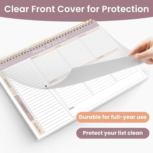 Weekly To Do List Notepad with 52 Undated Sheets(8.5"×11")- Undated