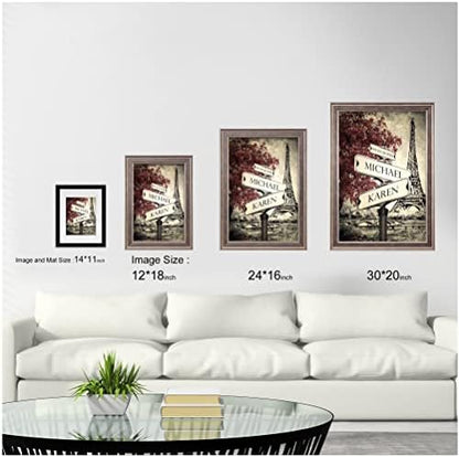 Lovers Cross-roads Eiffel Tower Personalized Photo/Canvas Print and