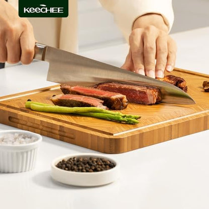 Keechee Atelier Collection Bamboo Cutting Board, Reversible Wood