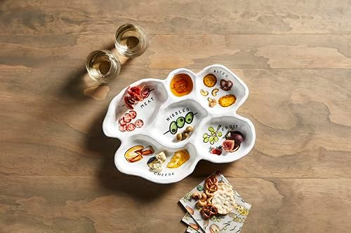 Mud Pie Sectioned Charcuterie Platter; 11" x 15"