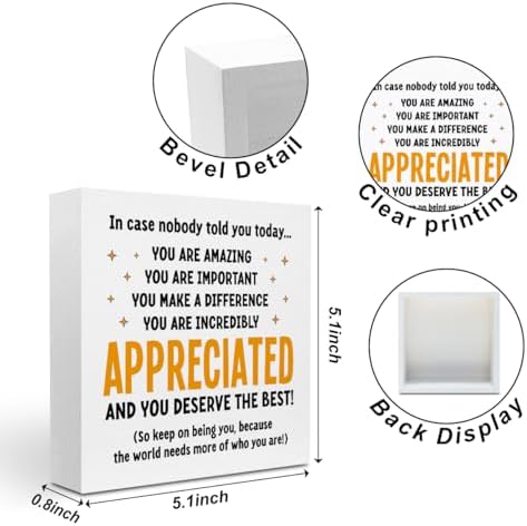 Appreciation Gifts Wooden Box Sign Thank You Gifts for boss teacher