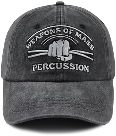 Weapons of Mass Percussion Hats for Men Women, Funny Cotton Drummer