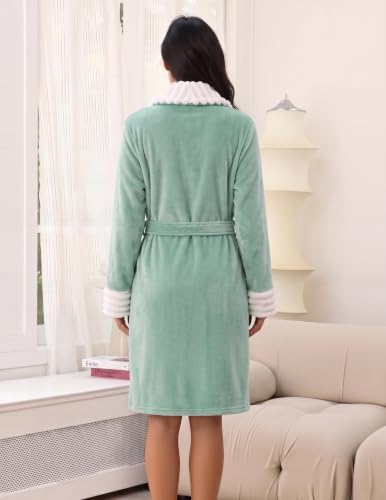 Ekouaer Soft Robes for Women Fluffy,Warm Fleece Robe,Cozy Plush