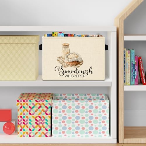 Rustic Sourdough Baker Storage Bins Box with Handles, Sourdough Bread