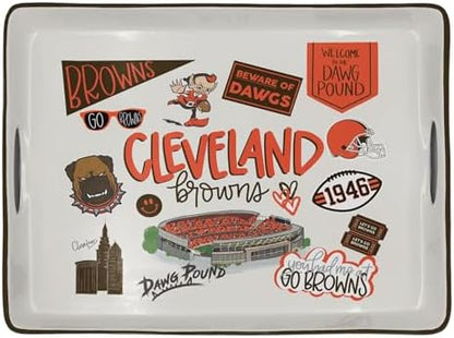 NFL Cleveland Browns Loco Fan Large Serving Tray w/Handles