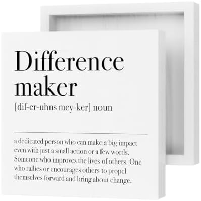 YYDS Difference Maker Definition Decorative Wooden Box Sign Coworker