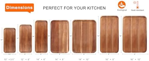 Acacia Wood Serving Tray Decor Small Cheese Charcuterie Boards Wooden