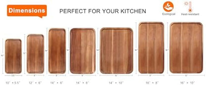 Acacia Wood Serving Tray Decor Small Cheese Charcuterie Boards Wooden