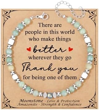 Gifts for Women Moonstone Bracelet, Amazonite Imperial Jasper