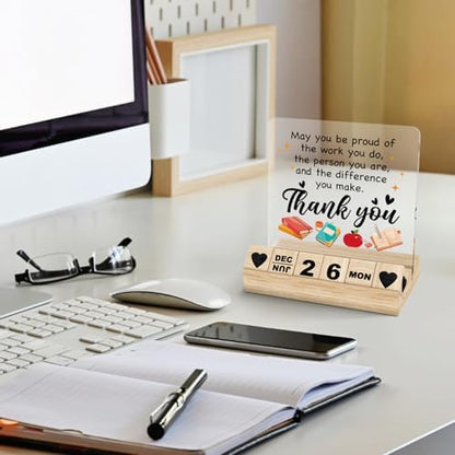 Teacher Appreciation Gifts Desk Calendar, Thank You Gifts for Women